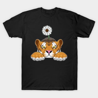 Tiger Daisy Flower T-Shirt